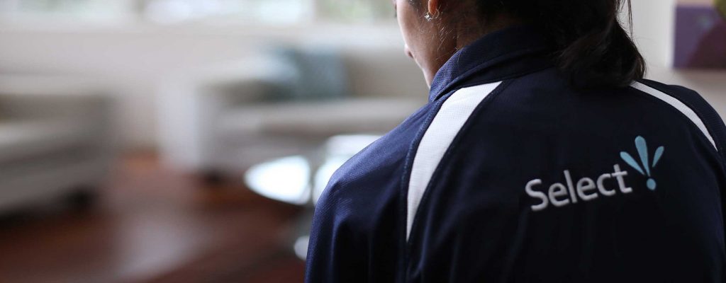 Uniform worn by Select commercial cleaners Auckland wide.